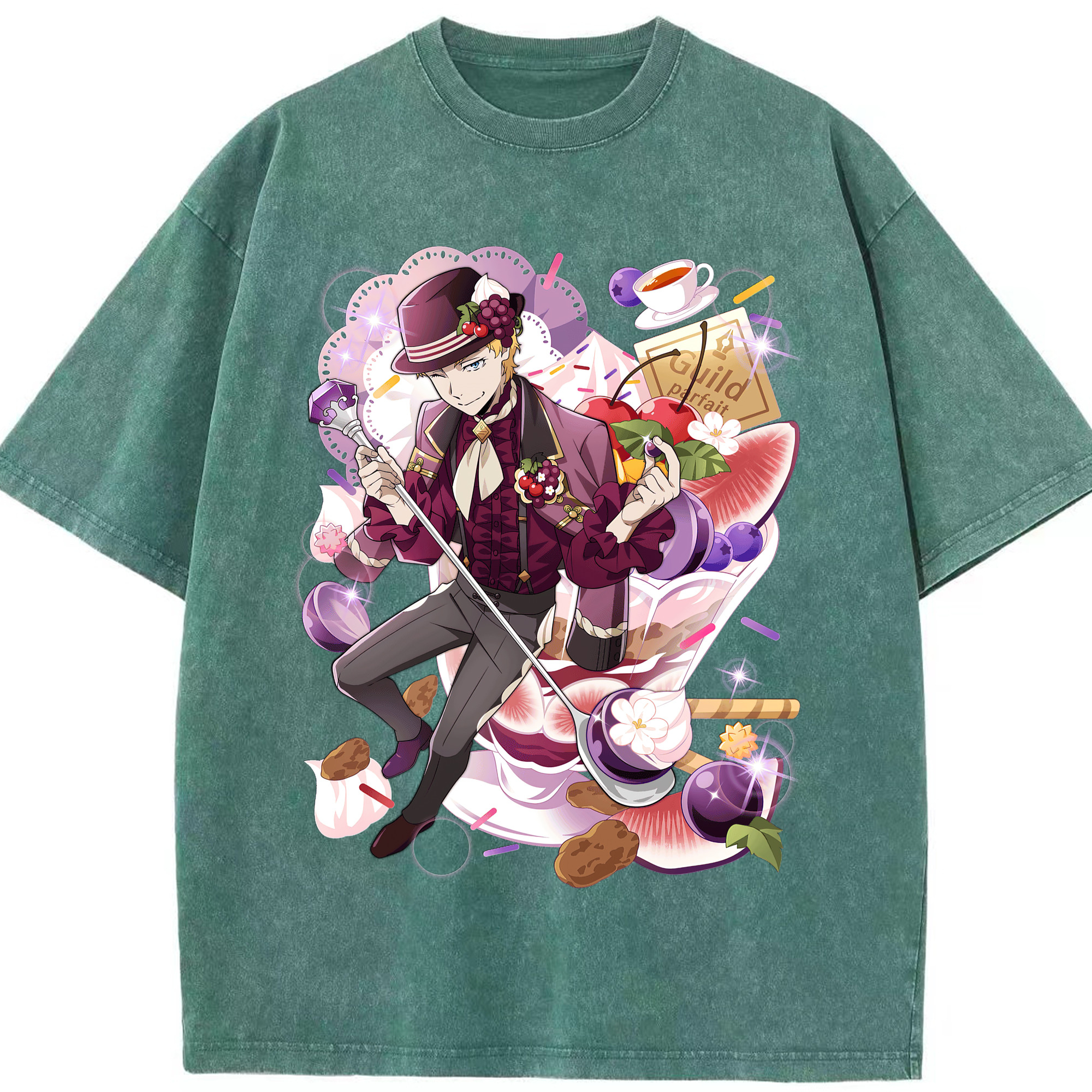 （画像用） 文豪ストレイドッグス Bungo Stray Dogs 綿100% ヴィンテージ風 半袖Tシャツ（フロントプリント）